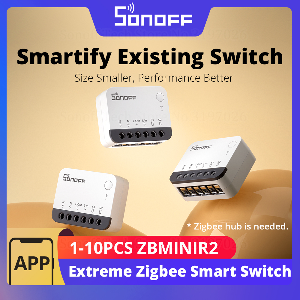 Sonoff Basic - SONOFF ZBMINIR2 สวิตช์อัจฉริยะ Zigbee โหมดรีเลย์แยกส่วน ควบคุมสวิตช์ภายนอก