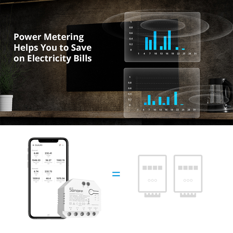 Sonoff - โมดูลรีเลย์อัจฉริยะ SONOFF DUAL R3 Wifi สวิตช์อัจฉริยะ