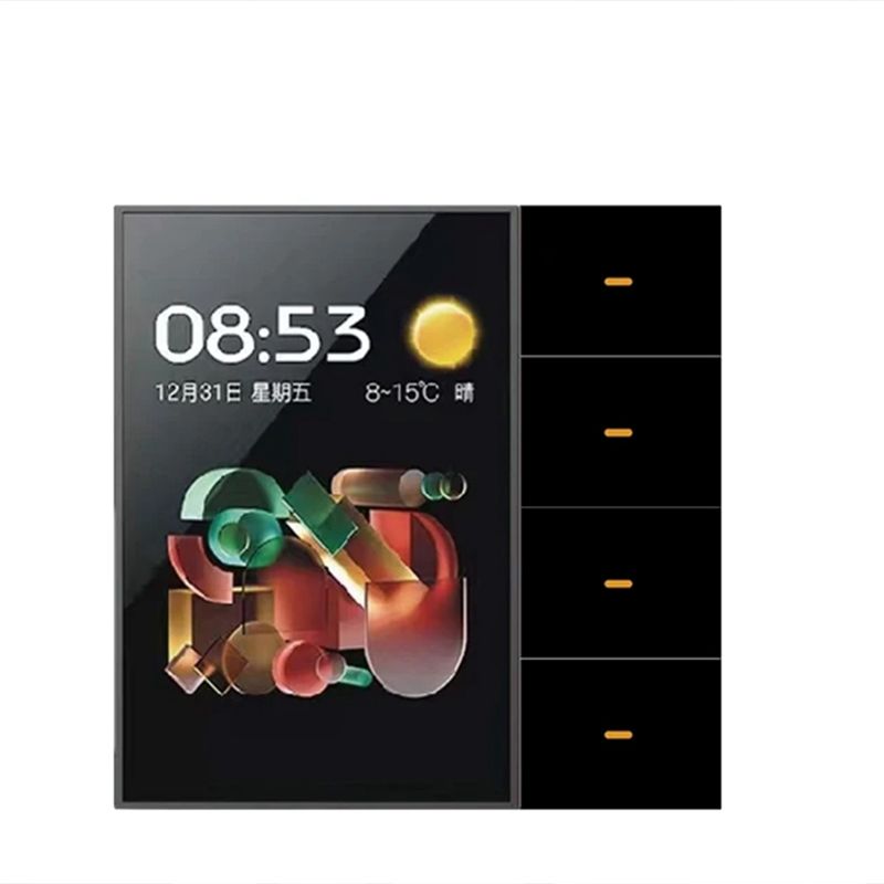 Tuya 4 Channel - AED6-Tuya Zigbee สวิตช์ติดผนังอัจฉริยะหน้าจอสัมผัสขนาด 3.5 นิ้ว 4