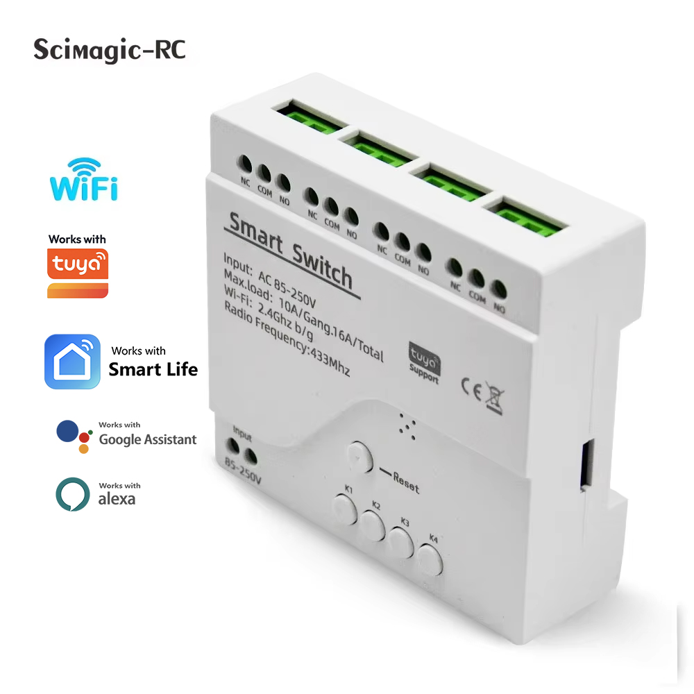 สมาร์ทสวิตช์ 4CH รีเลย์โมดูลระ - Tuya 4 Channel บทวิจารณ์และราคา