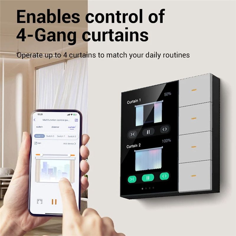 AED6-Tuya Zigbee สวิตช์ติดผนัง - Tuya 4 Channel บทวิจารณ์และราคา